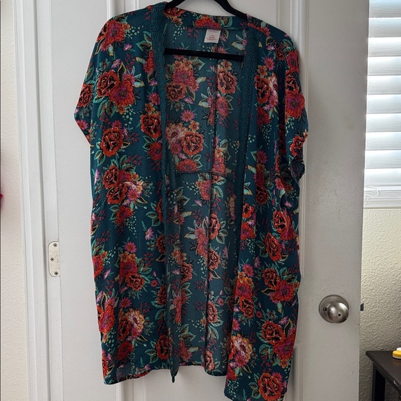 Xhilaration Other - Xhilaration Teal and Orange Floral Wrap
